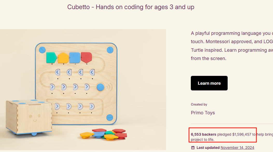 Cubetto: The STEM Education Toy That Raised $1.6 Million on Kickstarter in 2016