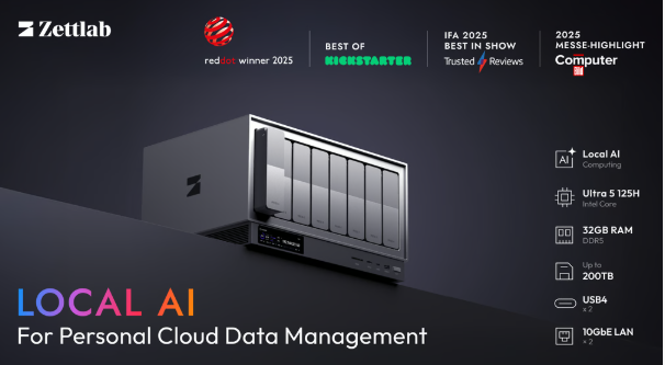 Zettlab's AI NAS Campaign Surpasses $1.44 Million on Kickstarter