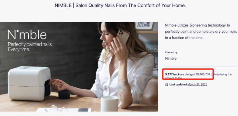 Nimble Smart Nail Device: A $1.8 Million Crowdfunding Triumph Faces Post-Launch Scrutiny