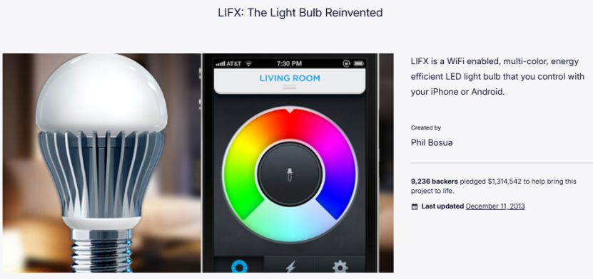 LIFX: The Pioneering Smart Bulb That Raised $1.31 Million on Kickstarter