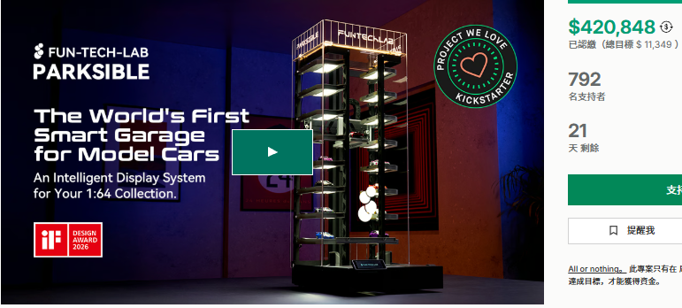 Fun-Tech-Lab's Parksible: A Smart 1:64 Scale Parking Garage with 40+ Features