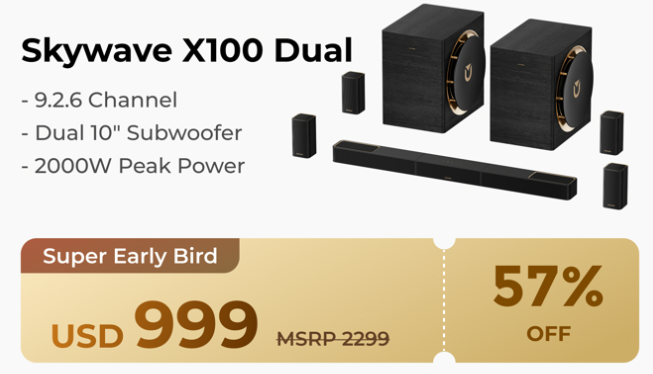 Shenzhen's Ultimea SkywaveX100Dual Home Theater System Surpasses $1.8M on Kickstarter