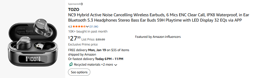 Amazon Bestseller TOZO's AI+Health Open-Ear Headphones Underperform on Kickstarter source image 10