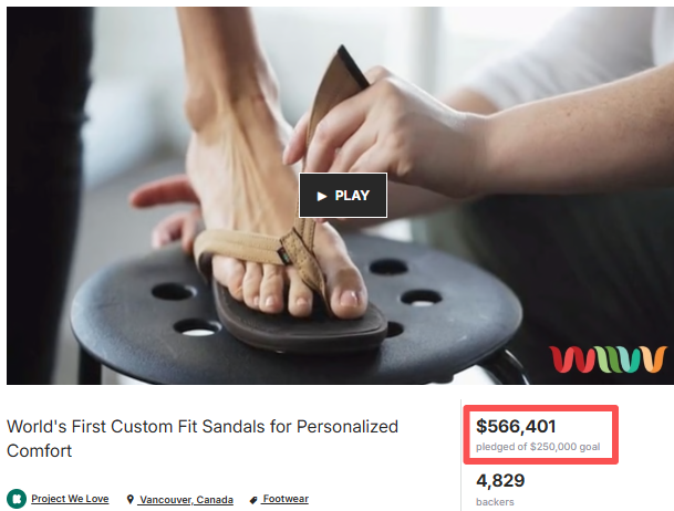 Wiivv's Pioneering 3D-Printed Sandals: A $560K Crowdfunding Case Study