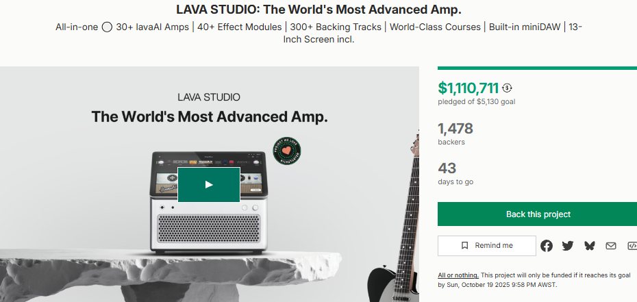 LAVA STUDIO's Integrated Desktop Music Hub Raises $1.1M on Kickstarter