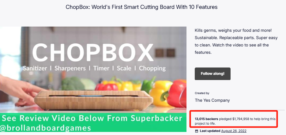 ChopBox: The Smart Cutting Board That Failed 13,000 Crowdfunding Backers