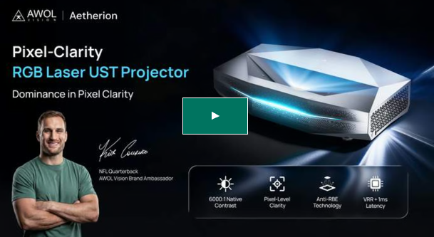 AWOL Vision's Aetherion Projector Sets New Crowdfunding Record with VRR Ultra-Short Throw Technology