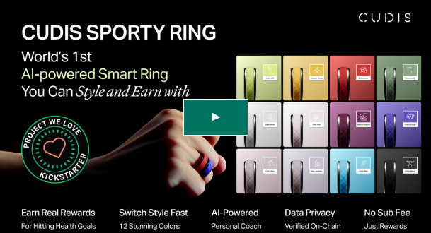 CUDIS Sporty: Blockchain-Powered Smart Ring Nears $200K on Kickstarter
