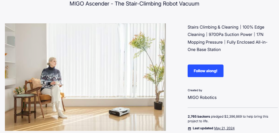 MIGO Ascender: The $2.39M Robot Vacuum Campaign That Refunded Backers