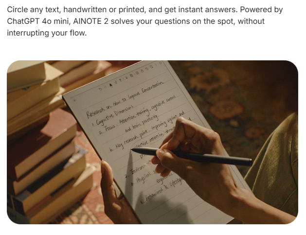AINOTE2: World's Thinnest AI E-Ink Tablet Launches on Kickstarter source image 7