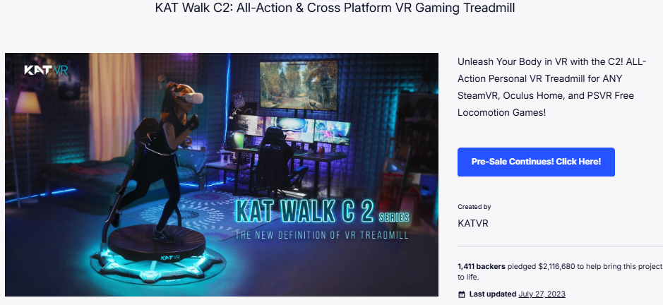 KATWalkC2 VR Treadmill: From Kickstarter Success to Commercial Reality