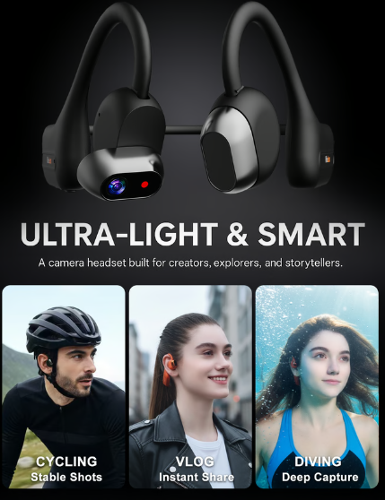 VibeLens MusicCam: Bone Conduction Camera Headphones Hit $100K on Kickstarter source image 5