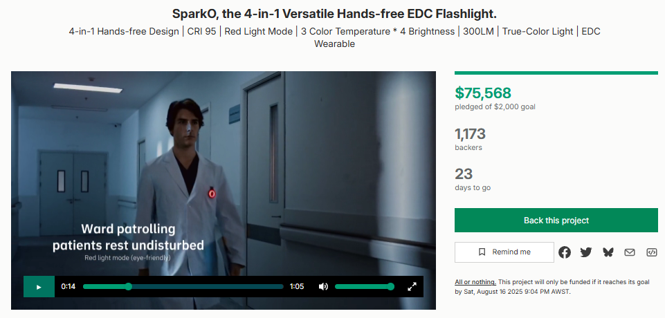 SparkO: Portable Lighting Device Raises Nearly $100K on Kickstarter in 10 Days