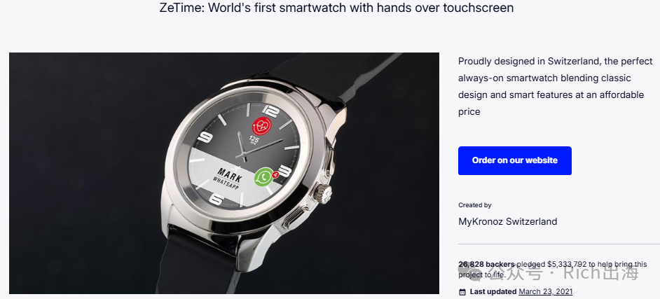 ZeTime Smartwatch: A $5.3 Million Kickstarter Success and Cautionary Tale