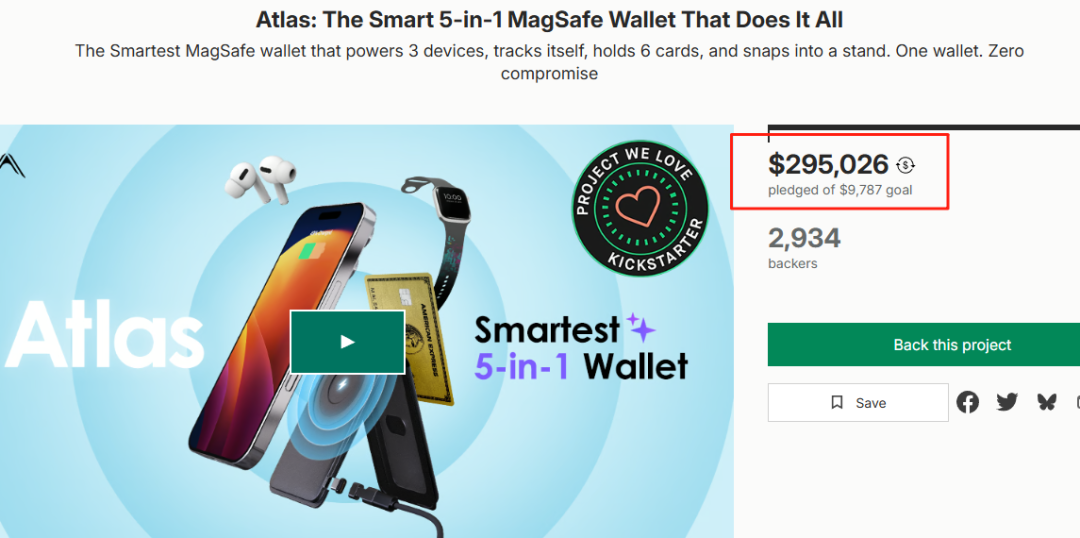 Atlas Smart Wallet: 5-in-1 MagSafe Solution Raises Over $4.29M on Kickstarter