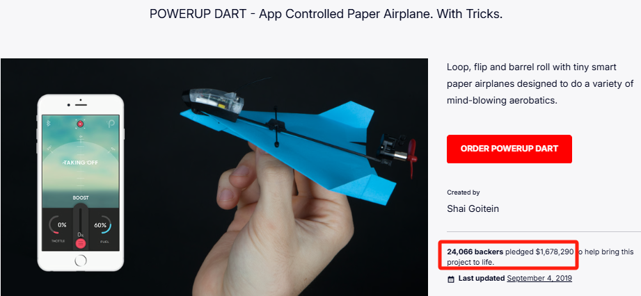 POWERUPDART: Redefining the Smart Paper Airplane as a Tech Toy