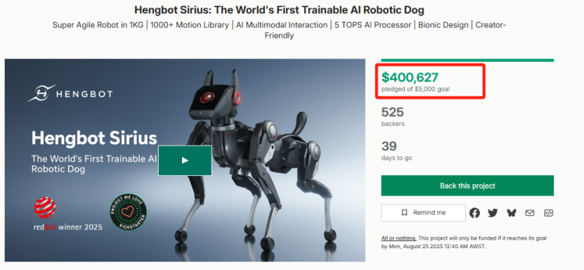 Sirius Quadruped Robot: An AI-Powered Smart Pet with a New Interactive Experience