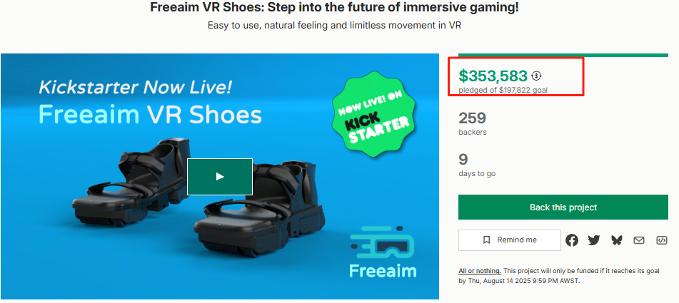 Freeaim VR Shoes Raise Over $350K on Kickstarter, Redefining VR Locomotion