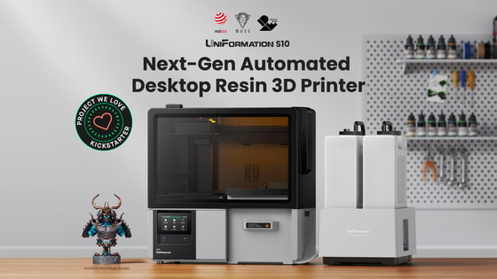 UniFormation S10: First Automated Desktop Resin 3D Printer
